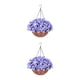 thumbnail image 1 of Matsuzay Cestas de flores colgantes exquisitas y de moda para colgar en la decoración del patio del hogar ahorra espacio azul 65cm 2Conjunto, 1 of 6