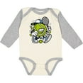 thumbnail image 3 of Inktastic Tennis Ball Boys or Girls Long Sleeve Baby Bodysuit, 3 of 5