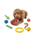 thumbnail image 1 of One Paw, 8-Pack Toy Set Bucket, 100% Rubber Toys, Interactive and Engaging for Dogs, 1 of 17