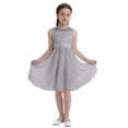 thumbnail image 2 of YONGHS Flower Girls Dress Wedding Bridesmaid Evening Formal Lace Gown 2-16 Gray 6, 2 of 7