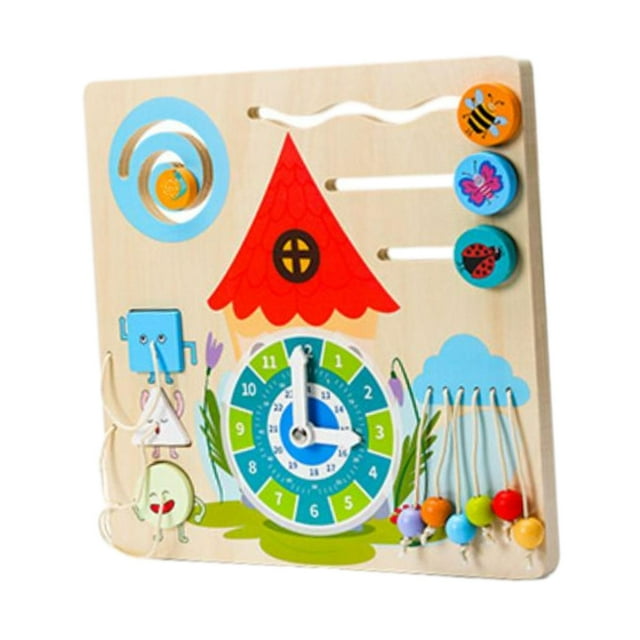 Tablero de actividades de madera, tablero de aprendizaje, actividad didáctica, tablero sensorial, educativo estilo C