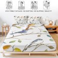thumbnail image 5 of Cal.King Size Fitted Sheet Set - Leaf Bird 3 Piece Bedding Sets 16" Deep Pocket Fitted Sheet with 2 Pillowcases, Colorful Spring Tree Branch Country Boho Brushed Microfiber Hotel Luxury Bed Sheets, 5 of 9