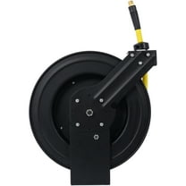 Retractable Air Hose Reel 1/2" Inch x 50 Ft Heavy Duty Steel Auto Rewind Hose-Reel Industrial Grade Rubber Hose