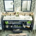 thumbnail image 3 of Eviva Lugano 72" Gray Modern Bathroom Vanity with White Integrated Acrylic Double Sink, 3 of 7