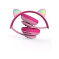 thumbnail image 2 of Auriculares Bluetooth con orejas de gato y luces inalámbricas Pink-F, 2 of 4