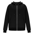thumbnail image 2 of Jalioing Men's Full Zip Hoodies Long Sleeve Hooded Drawstring Sweatshirts Solid Casual Athletic Jacket with Pocket, 2 of 5