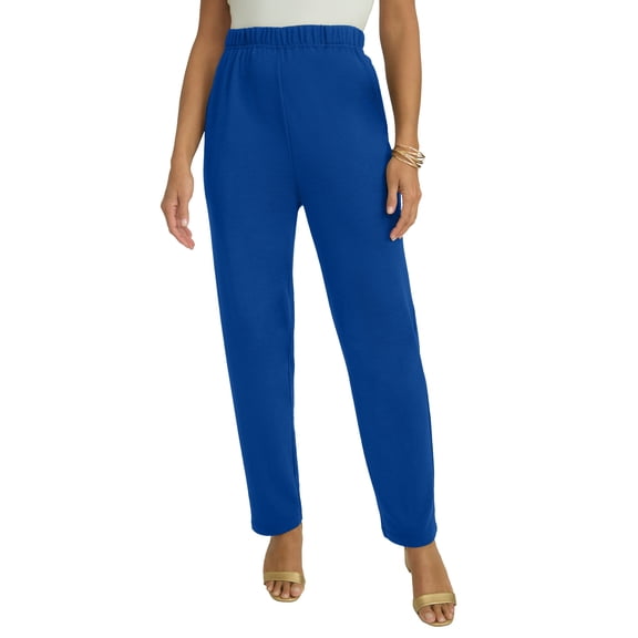Jessica London Women's Plus Size Petite Soft Ease Cotton Knit Straight-Leg Pant
