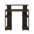 thumbnail image 6 of Furinno Jaya 35.3 Inch Black Computer Desk with Raised Hutch and Open Shelf, Gaming Desk, Office Desk for Home Office, Bedroom, Black Walnut, 6 of 6