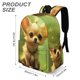 thumbnail image 3 of Chihuahua-theme Backpack, Campus style schoolbag Bookbag with Adjustable Shoulder Straps And Large Zip Compartment, Unisex Travel Bags.42x30x15cm, 3 of 6