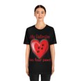 thumbnail image 4 of Funny Valentine's Day Shirt | My Valentine Has Four Paws! | Dog Lover | Animal Lover | Unisex Jersey Short Sleeve Tee, 4 of 10