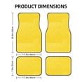 thumbnail image 2 of Cauagu Yellow Glitter Pattern Car Floor Mat Set of 4,Car Carpet Mats Car Mats with Anti-Slip Backing & Driver Heel Pad Universal Fit for Cars/Trucks/SUV/Vans, 2 of 6