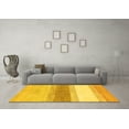 thumbnail image 3 of Ahgly Company Machine Washable Indoor Rectangle Oriental Yellow Modern Area Rugs, 2' x 4', 3 of 4