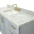 thumbnail image 6 of Ariel Taylor 61 In. Rectangle Sink Vanity With Carrara White Marble Countertop In Grey, 6 of 10