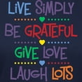 thumbnail image 3 of CafePress - Live Simply Affirmations Women's Dark T Shirt - Women's Traditional Fit Dark T-Shirt, 3 of 4