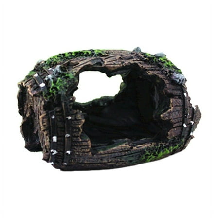 Black-Aquarium Artificial Cave Resin Ornaments Landscaping Accessories for Fish Tank Aquarium Decor Background