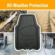 Armor All 3-Piece Full-Coverage Rubber Car Floor Mats Black , 78843WDC