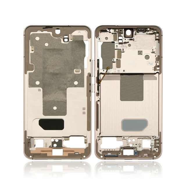 Boîtier de Remplacement Mi-Cadre Compatible pour Samsung Galaxy S22 5G (Version Internationale) (Or Rose)
