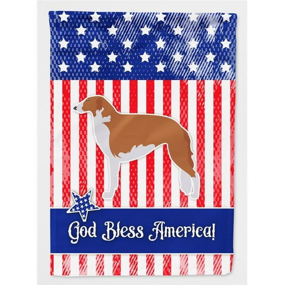 USA Patriotic Borzoi Russian Greyhound Flag Garden Size