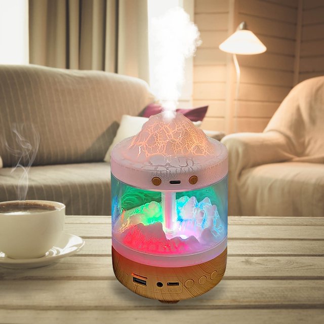 Crack Wood Grain Bluetooth Speaker Humidifier Aromatherapy Decoration Car Home Office Use