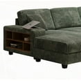 thumbnail image 4 of Modern Corduroy U-shaped 4-seat Sofa for Living Room, Green, 4 of 16