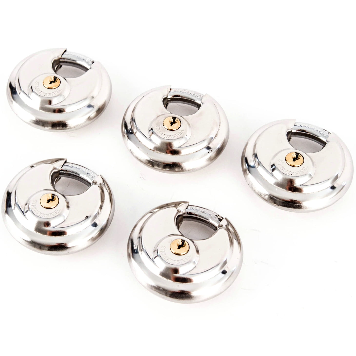 Red Hound Auto 5 Stainless Steel Armor Disc Padlocks Trailer/Self