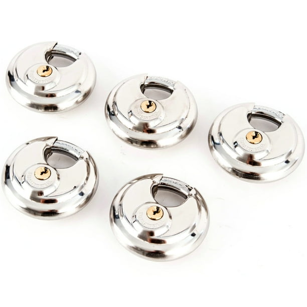 Red Hound Auto 5 Stainless Steel Armor Disc Padlocks Trailer/Self