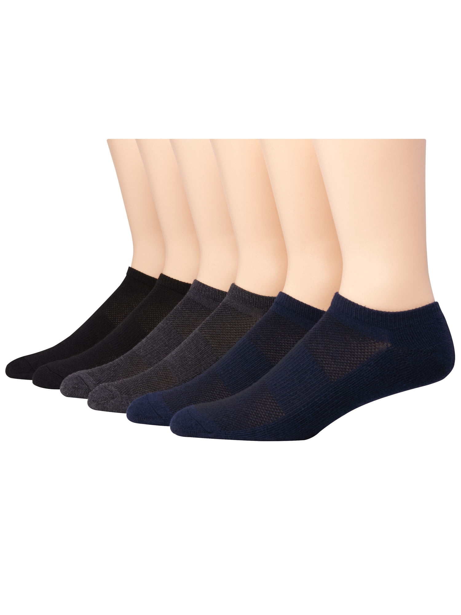 Men's Fun No Show Socks Bundle - 6 Pair
