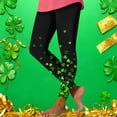 thumbnail image 4 of Purcolt St Patricks Day Leggings for Women Dressy Casual High Waisted Leggings Buttery Soft Workout Sport Pants for Yoga Running Cycling, 4 of 7