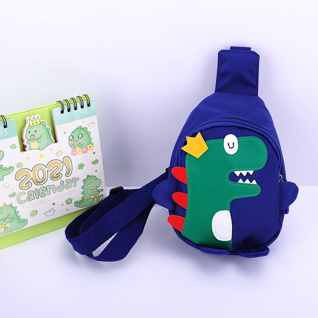 Bolso de dibujos animados, lindo bolso de hombro con diseño de dinosaurio pequeño, bolso de pecho, diseño de última generación
