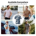 thumbnail image 6 of Daiia Lilies Flowers Pattern Men’s Polo Shirts,Solid Deck Shirt,Classic Fit, Breathable Cotton Polo for Casual and Sport Wear-Small, 6 of 7