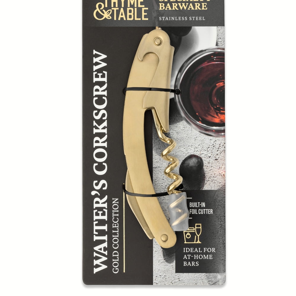 Thyme & Table Gold Waiter's Wine Corkscrew