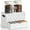 White, variant on Coffee Canister For Coffee Bean Storage, Grounds Container With 2 Glass Jars With Airtight Lids And Scoop, Sugar Organizer For Bar With Drawer, Food And Nuts Flour Tea Grains