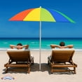 thumbnail image 2 of PMU Multi Stripes with Multi-Color Beach Umbrellas 4 Assorted Colors (4/pkg)Pkg/1, 2 of 7