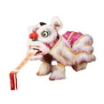 thumbnail image 5 of Dualoai Chinese New Year Marionette Lion Toy, Spring Festival Decor Toy w/ Strings & Rod Pink White, 5 of 9