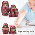 thumbnail image 3 of Muñeca rusa de madera de 5 capas Matryoshka conjunto novedad pintado Tmvgtek a mano para niños y adultos regalo de cumpleaños decoración del hogar brinquedos, 3 of 8