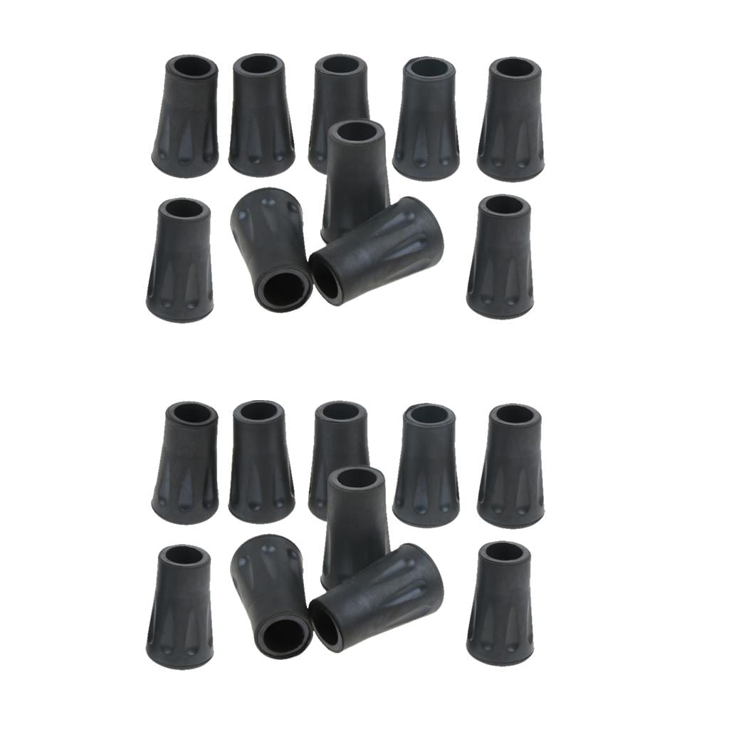 20pcs Premium Rubber Hiking Trekking Pole Cane Crutch