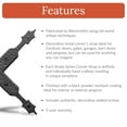 thumbnail image 2 of 4 Pack 5.5 inch Decorative Corner Brackets Black L Bracket Decorative Corner Brackets Flat Angle Bracket Barn Door Hardware Ornamental Brackets The Sinaloa Series by Borderland Rustic Hardware, 2 of 3