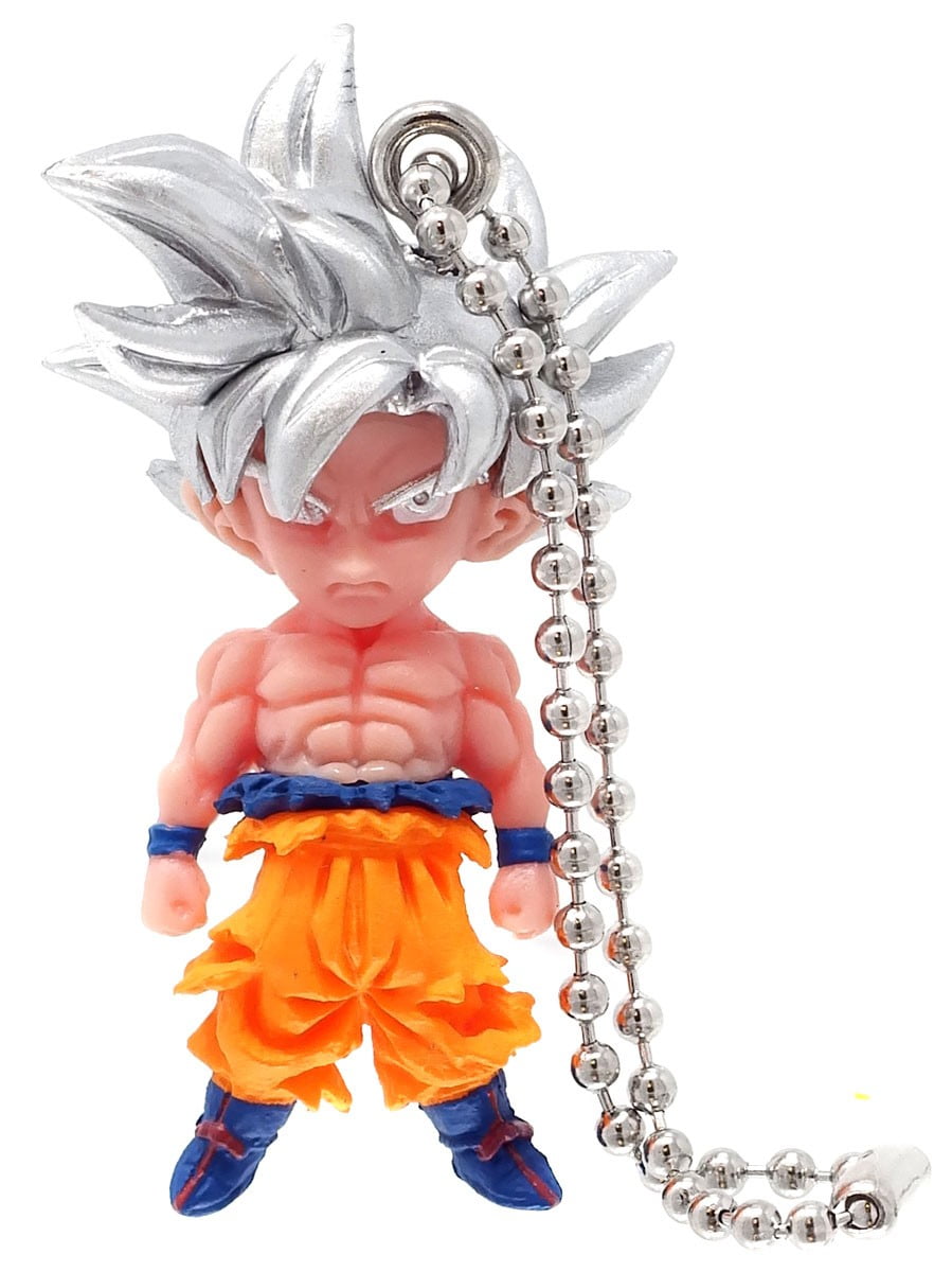 Goku Ultra Instinct Dragon Ball Key Chain Key Ring Jewelry Pendant with 2 Sides 