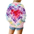 thumbnail image 6 of Hoodless Sweatshirts for Women Round Neck Love Heart Casual Sports Long Sleeve Sweatshirt Pullover Tops, 6 of 9