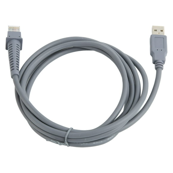Code Scanner Cable, Barcode Scanner Cable Durable 2 Meter Length Flexible Movements  For Replacement