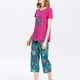 Hauts de Vêtements de Nuit pour Femmes avec Pantalons Capri Pyjama Sets – image 5 sur 7