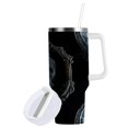 thumbnail image 2 of Stainless Steel Tumbler with Straw and Handle, Double Wall Insulated Tumblers, A Skull, 2 of 9