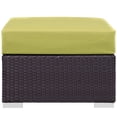 thumbnail image 3 of Modway Convene Square Fabric and Rattan Patio Ottoman in Espresso/Peridot, 3 of 3