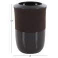 thumbnail image 3 of Decmode Eclectic 12 inch ribbed ceramic urn vase, Gray, 3 of 5