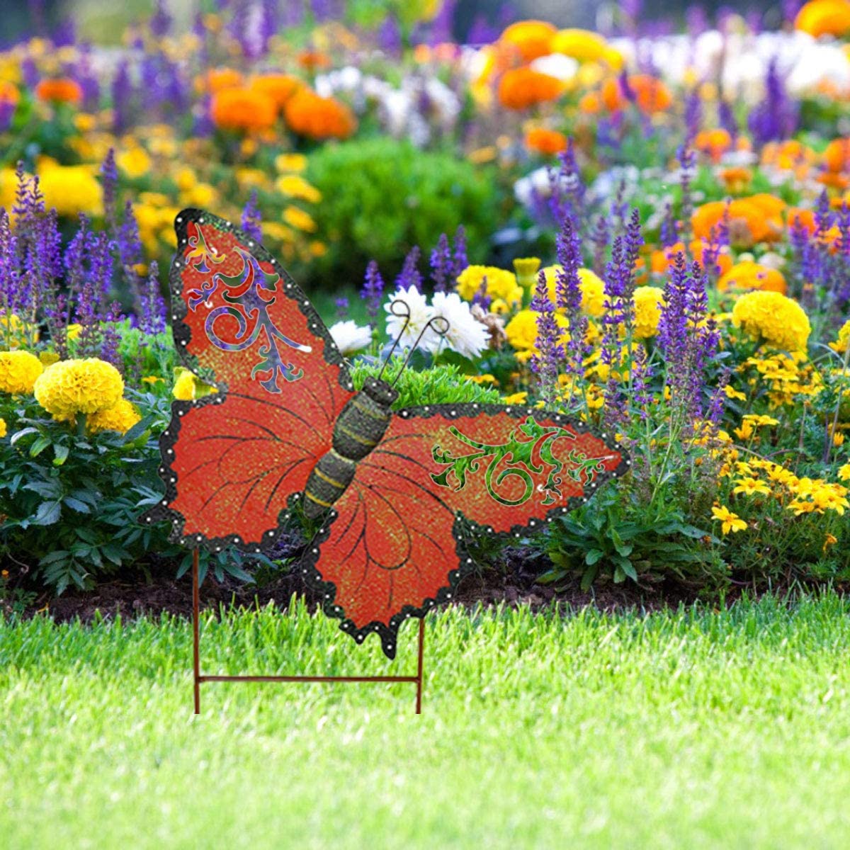 Metal Butterfly Garden Stakes Spring Decorative Yard Signs&nbsp;