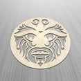 thumbnail image 2 of Tribal Wooden Wall Art, Traditional Shape Ornament Eyes Mouth Motif, Birch Wood Plywood Rustic Wall Art Accent for Hallway Bedroom Living Room Cafes and Offices, 11.4" X 11.4" X 0.1", by Ambesonne, 2 of 5