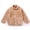 Khaki, variant on Kids Teen Boys Girls Fleece Jacket Fall Winter Thick Warm Outerwear Toddler Solid Color Coral Velvet Tops Coat 3-17+ Years Old