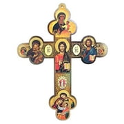 Religious Gifts by San Francis Imports, Inc Christ The Teacher with Our Lady of Kazan Wooden Orthodox Wall Cross, 12 Inch