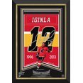 thumbnail image 1 of Jarome Iginla Framed Arena Banner 112/112 - Calgary, Facsimile Signature, 1 of 3