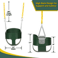 thumbnail image 4 of Heavy-Duty Green High Back Toddler Swing – Infant Bucket Swing Seat with Coated Chains – Baby Swing for Swing Sets, Outdoor Use – Green | Eastern Jungle Gym, 4 of 8
